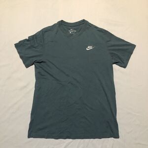 The Nike Tee Shirt Turquoise Men's Medium Embroidered Logo Casual Active